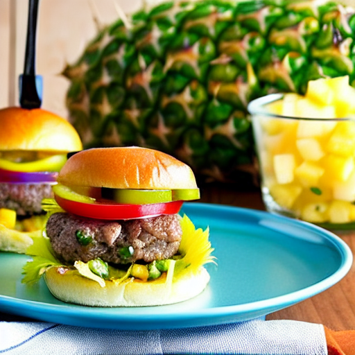 Pineapple Salsa Burger