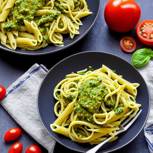 Halal Chicken Pesto Pasta