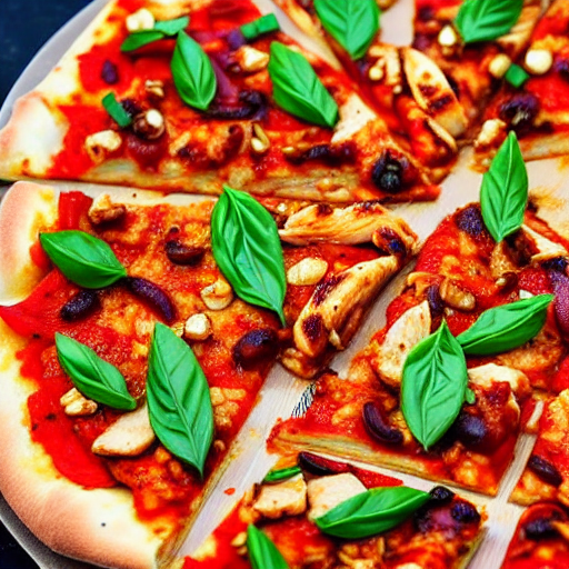 Chili Garlic Chicken Pizza