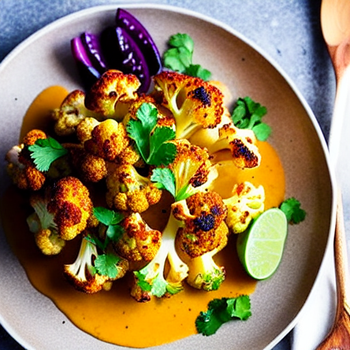 Baked Thai Cauliflower