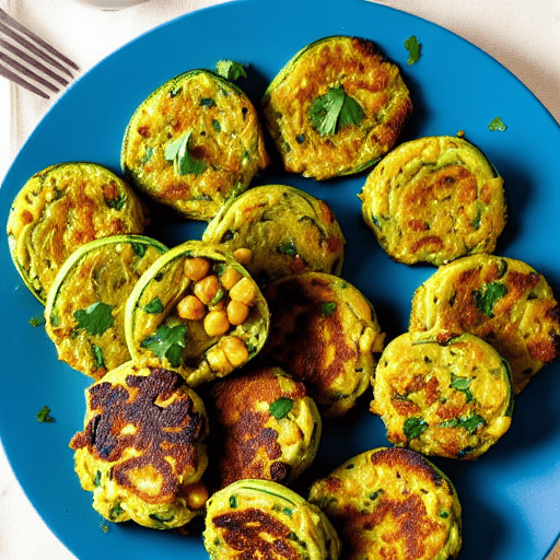 Zucchini and Corn Fritters with Lentils and Spinach and Chickpeas and Lentils and Spinach and Lentils and Spinach