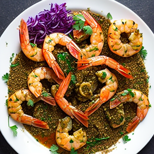 Prawns Bil Zaatar