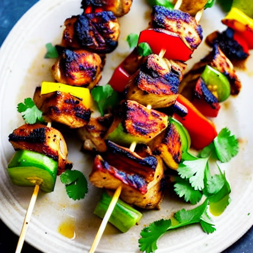 Cilantro Chicken Skewers