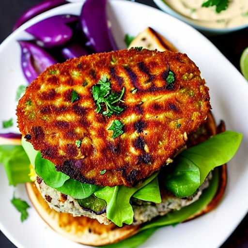 Fried Eggplant Burger