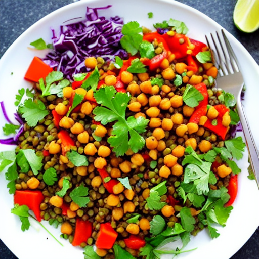 Vegetable and Lentil Salad with Quinoa and Chickpeas and Rice and Lentils and Chickpeas and Quinoa and Lentils