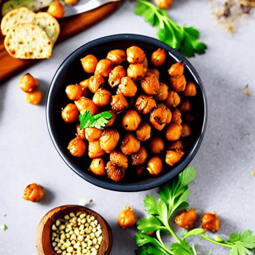 Garlic Herb Roasted Chickpeas