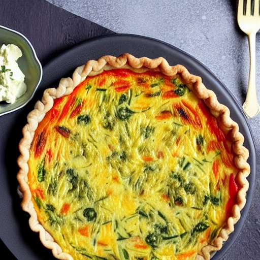 Vegetable and Cheese Quiche