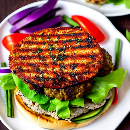 Eggplant and Tahini Burger