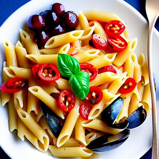 Penne com Frutos do Mar