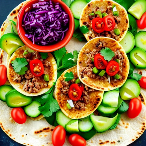 Beef and Vegetable Tostadas