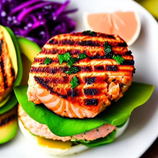 Keto Miso Salmon Burger