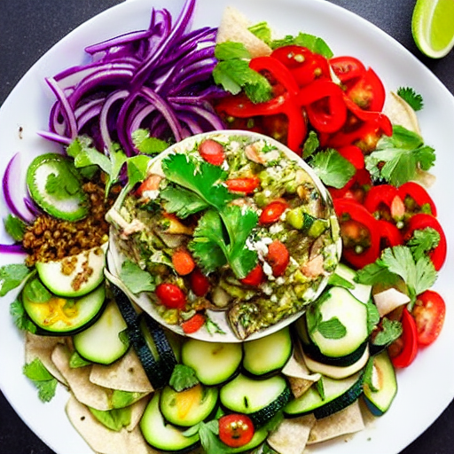 Riz Bil Kousa Wa Fattoush Wa Moutabbal