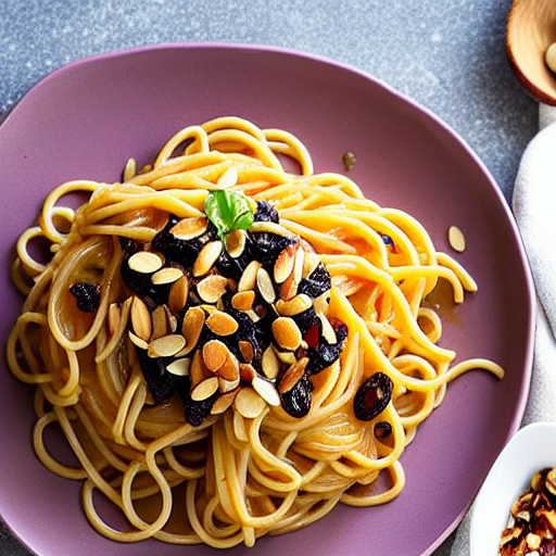 Pasta with Almonds and Raisins