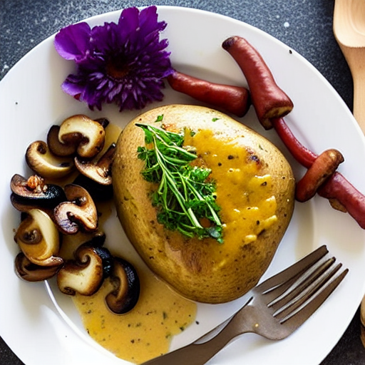 Kumpir with Mushrooms