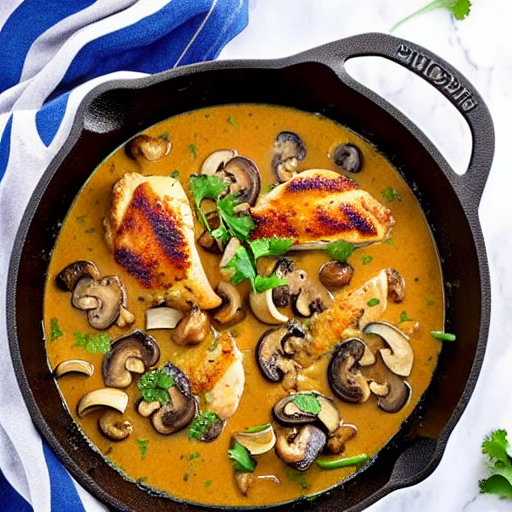 Keto Chicken and Mushroom Skillet