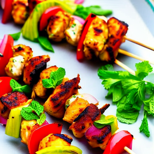 Fish Kebab with Mint