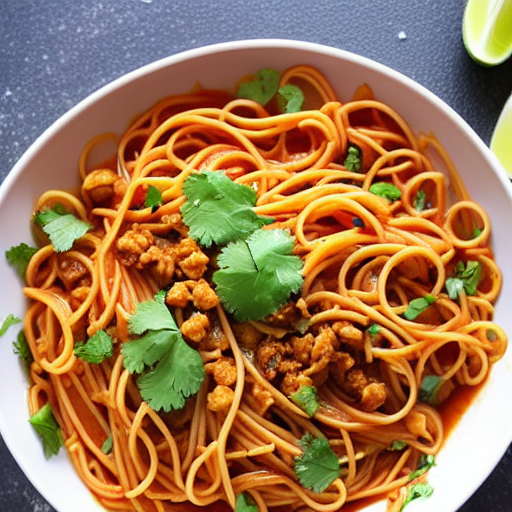 Fideos con Salsa de Tamarindo