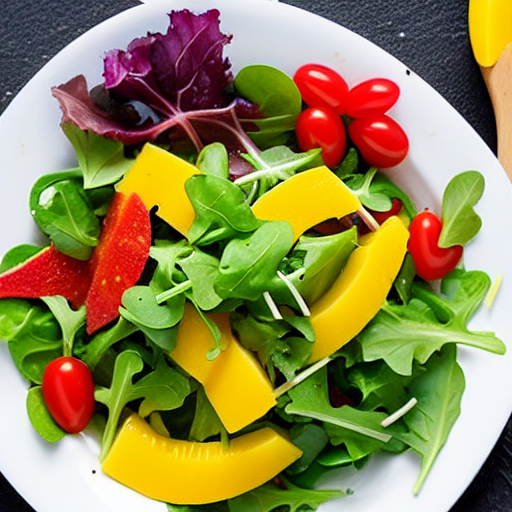Salada de Rúcula com Manga