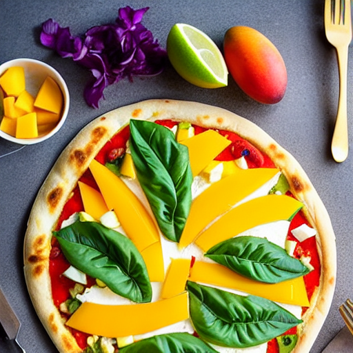 Mango Salad Pizza