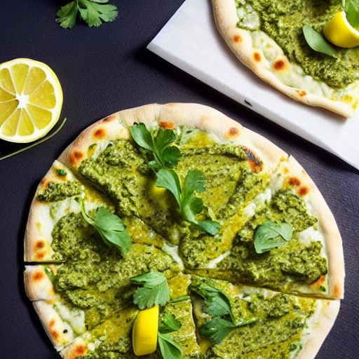 Cilantro and Lemon Pizza