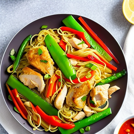 Chicken and Vegetable Stir-Fry Noodles