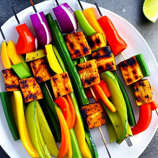 Vegan Fajita Skewers
