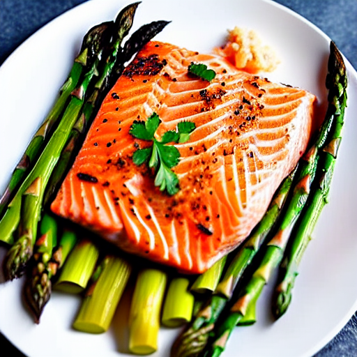 Baked Salmon with Asparagus