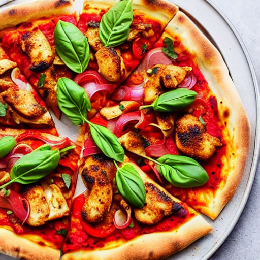 Pizza de Pollo al Chipotle
