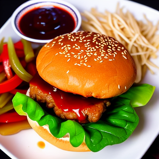 Sweet and Sour Pork Burger