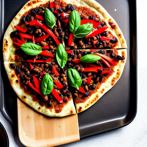 Black Bean Tofu Pizza