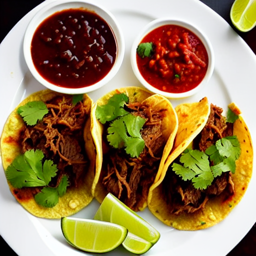 Tacos de Res en Salsa de Tamarindo y Cilantro