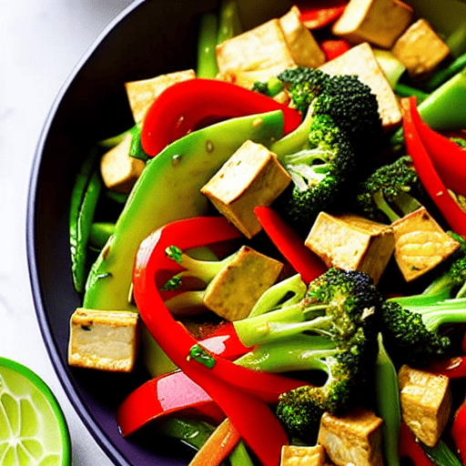 Vegetable and Tofu Stir-Fry with Cashew Sauce