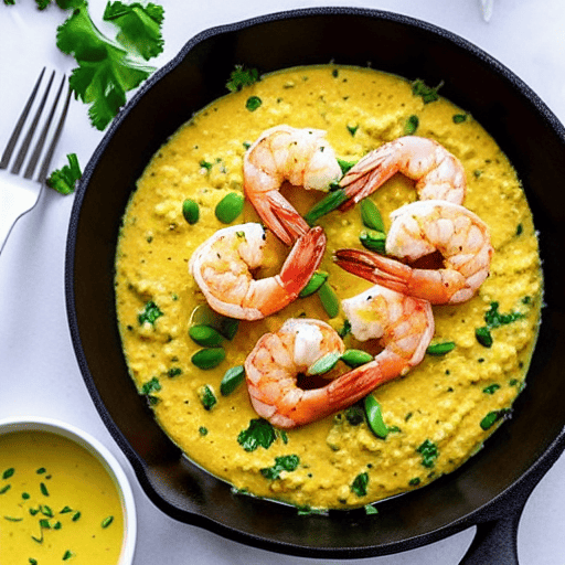 Keto Shrimp and Cauliflower Grits