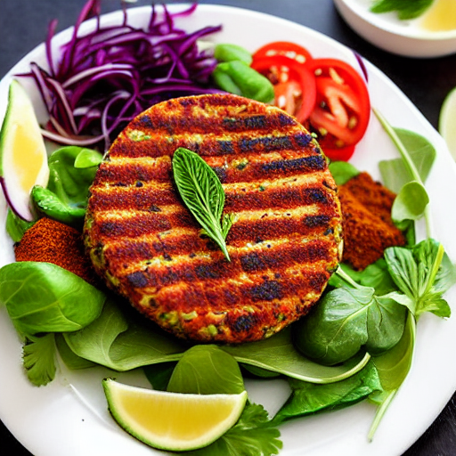 Keto Spiced Zaalouk Burger