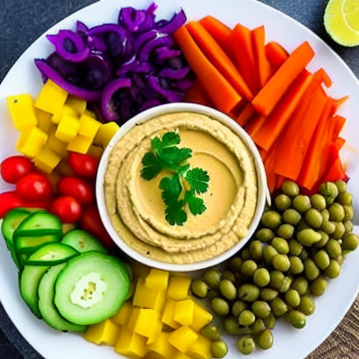 Hummus and Veggie Platter