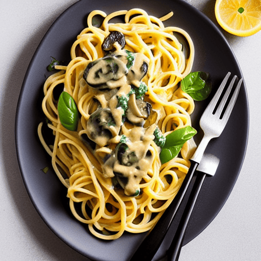 Espaguetis a la Carbonara Vegetal