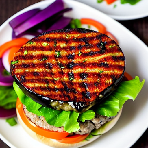 Miso Eggplant Burger