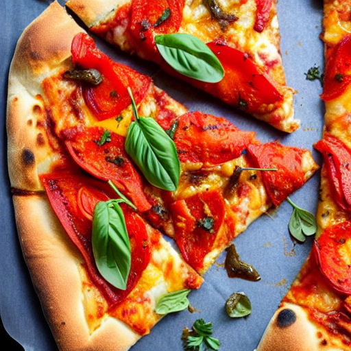 Roasted Red Pepper Pizza