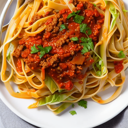 Cabbage Noodle Bolognese