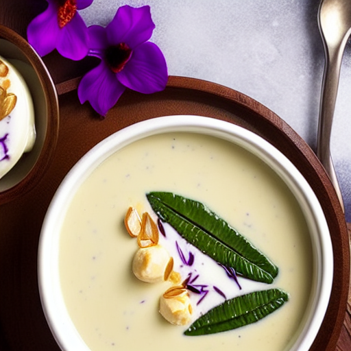 Coconut and Taro Dessert