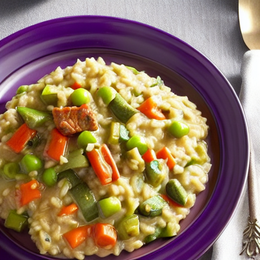 Beef and Vegetable Risotto with Cheese