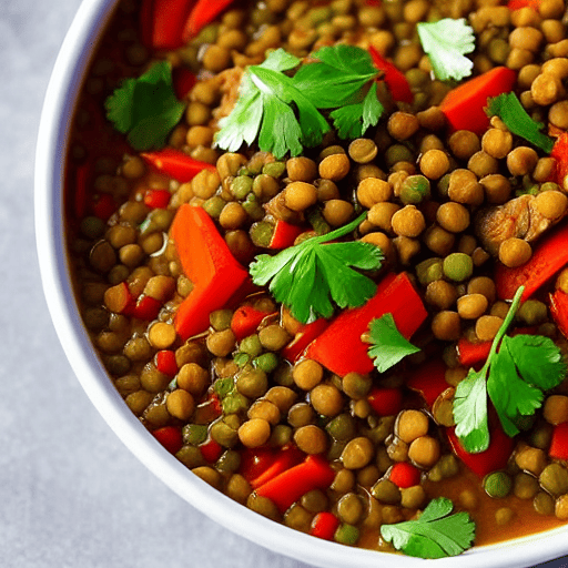 Halal Chicken and Lentils