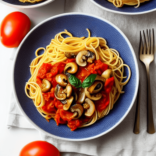 Pasta con i Funghi e Pomodoro