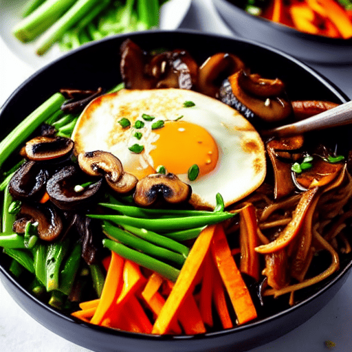 Baked Mushroom Bibimbap