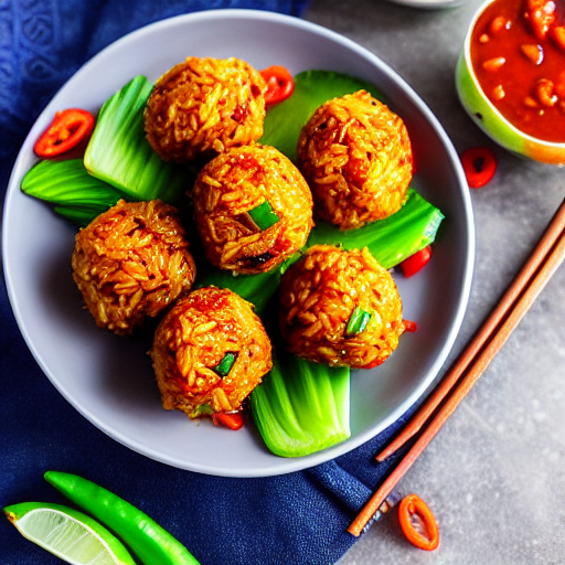 Kimchi Fried Rice Balls