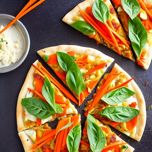 Cabbage and Carrot Flatbread