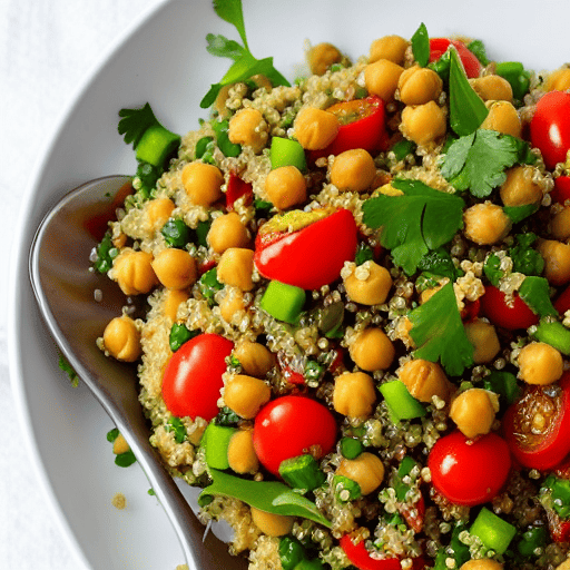 Vegetable and Lentil Salad with Chickpeas and Quinoa