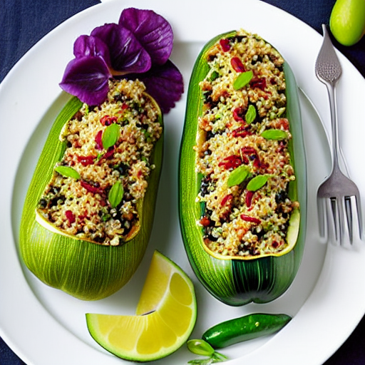 Stuffed Zucchini with Quinoa