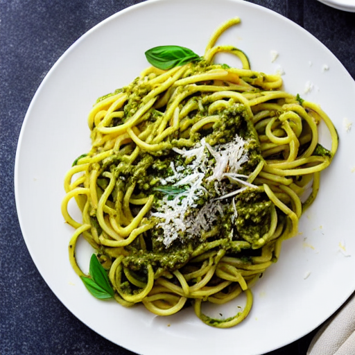 Keto Spaghetti with Pesto
