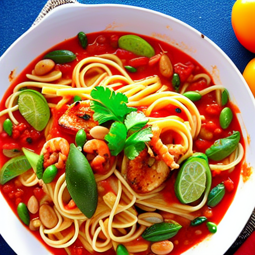 Espaguete com Frutos do Mar